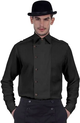 Рубашка стимпанк викторианской косплей костюм мужской стороне кнопка рубашка - Изображение 1 из 3