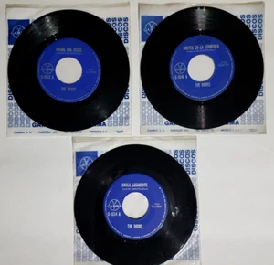 The Doors 3 Singles 45 rpm Records Mexico Pressing Gamma 70's - Picture 1 of 8