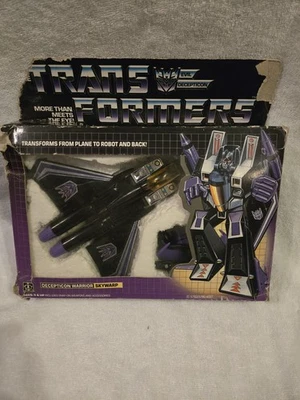 Boneco de ação vintage 1984 G1 Transformers SKYWARP Decepticon completo Hasbro - Imagem 1 de 2