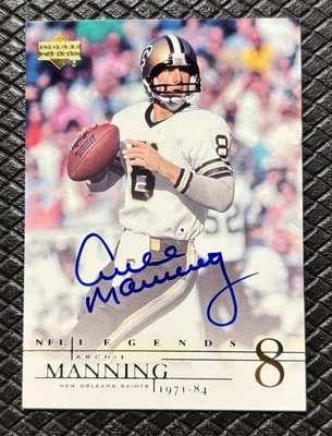 ARCHIE MANNING 2001 Upper Decks Legends Signatures SP Auto New Orleans Saints - Image 1 of 2