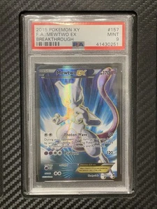 2015 PSA 9 Mewtwo EX #157 Full Art FA Pokemon TCG XY Breakthrough - Picture 1 of 2
