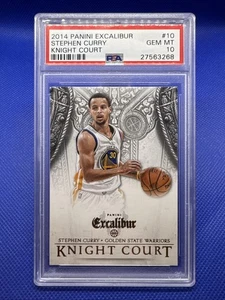 STEPHEN CURRY 2014 PANINI EXCALIBUR #10 PSA 10 GEM MT KNIGHT COURT 3PT. G.O.A.T - Picture 1 of 2