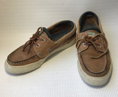 Vintage Sebago Womens Dockside shoes Light brown leather Sz 7.5 M pre-owned - Image 1 of 4