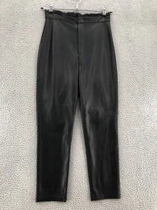 BB Dakota Damenhose 4 LA Woman schwarz Kunstleder Paperbag hoher Bund PU neu mit Etikett - Bild 1 von 13