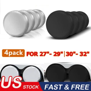 4PCS Wheel Tire Covers Set RV Trailer Camper Car Sun Protector 30-32" Waterproof - Picture 1 of 14