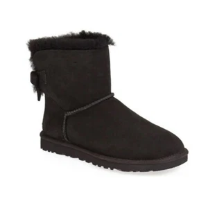 UGG | Mini Bailey Cord Bow Boots Black 6 NEU - Bild 1 von 11