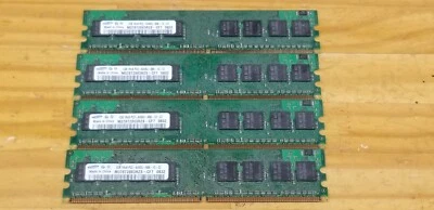 Samsung 4GB (4x1GB) 2Rx8 PC2-6400u-666-12-E3 Memory RAM Stick Module - Image 1 of 4