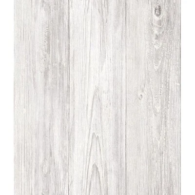 3118-642216 CHESAPEAKE MAPLETON WHITE SHIPLAB WALLPAPER. PREPASTED. NEW - Image 1 of 2