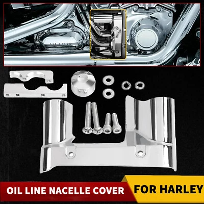 Motor Oil Line Nacelle Chrome Cover For Harley Heritage Softail 00-06 Classic Foto 1 de 4