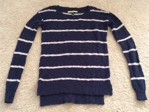 Women's Prince & Fox Navy W/White Stripe Sweater Size XS/TP - Picture 1 of 3