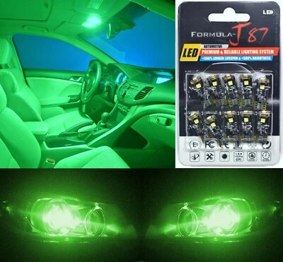 Error Canbus Luz LED 168 Verde Diez Bombillas Tablero Calibre Racimo Repuesto - Imagen 1 de 4