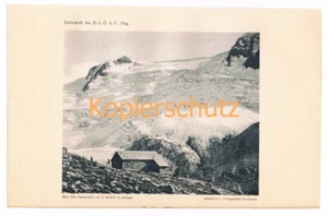 D101 012-3 Greiz Greizer Hütte Zillertaler Alpen Lichtdruck 1894!! - Bild 1 von 1