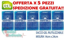 GHIACCIO GEL CALDO/FREDDO x 5 BUSTE RIUTILIZZABILI 14x24cm DISPOSITIVO MEDICO