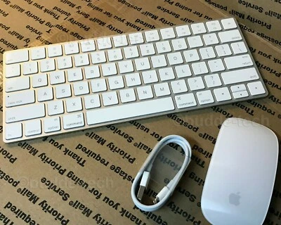 GENUINE APPLE WIRELESS MAGIC KEYBOARD & MOUSE 2 *2nd Gen Rechargeable Version*  - Image 1 of 4