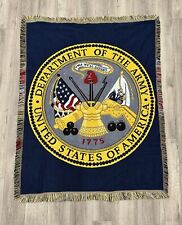 Department of The Army USA Tapestry Throw Blanket Military Logo United States