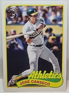Jose Canseco 2024 Topps Series 1 Baseball #89B-3 Oakland A's 35th Anniversary 