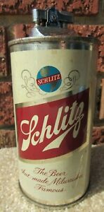 Schlitz 1962 Beer Can With Lighter From Japan Kramer Products Milwaukee Wi