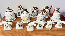 Sets Of 13 Pcs  Christmas Bell Ornaments Made in Japan Porcelain