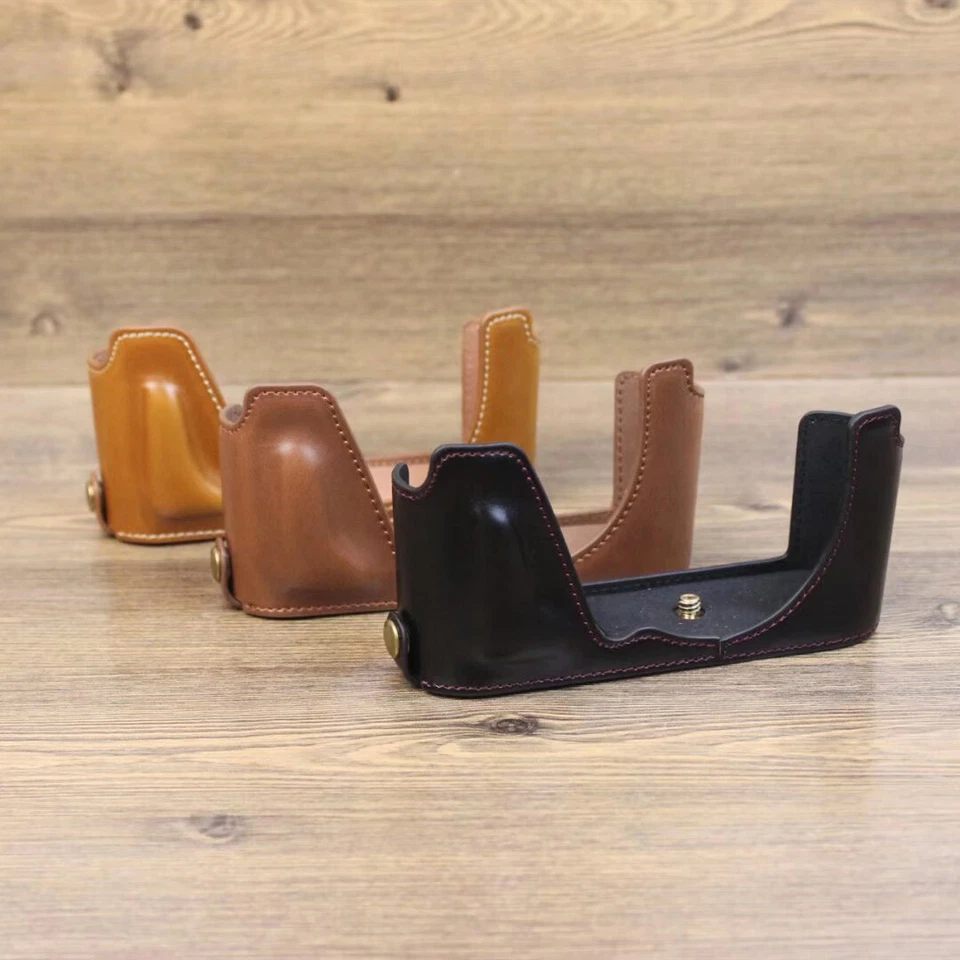 Medio estuche protector de cámara de cuero agarre para Leica CL 19301 Foto 1 de 1