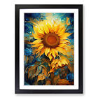 Sunflower Futurism No.3 Wall Art Print Framed Canvas Picture Poster Decor