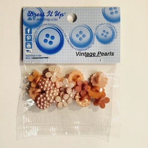 Dress It Up Novelty Buttons - Vintage Pearls - Craft, Jewellery, Cake Making - Imagen 1 de 2