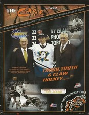 2002-03 Medicine Hat Tigers Vs Brandon Wheat Kings Program WHL 