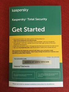 Kaspersky Total Security 2023 w/ Anti-Virus, 5 PC Mac Android, 1 Year (Key Card)