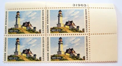 SCOTT 1391 - MAINE STATEHOOD 150TH ANNIVERSARY - BLOCK of 4 - 1970 - MNH - Image 1 of 2