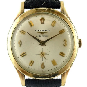 LONGINES VINTAGE GOLD DIAL 10K GOLDFILLED HANDAUFZUG HERREN UHR - Bild 1 von 7