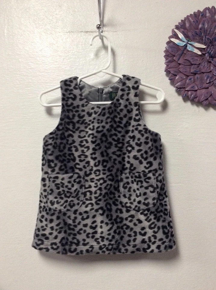 Vestido Jersey Place Bebé Niñas Talla 12 Meses Negro Gris Estampado Animal 11 Foto 1 de 4