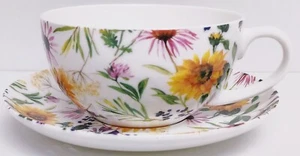 Sunflowers Meadow Cup & Saucer Cappuccino 300 ml 10 fl oz Fine China Floral Set - Picture 1 of 6