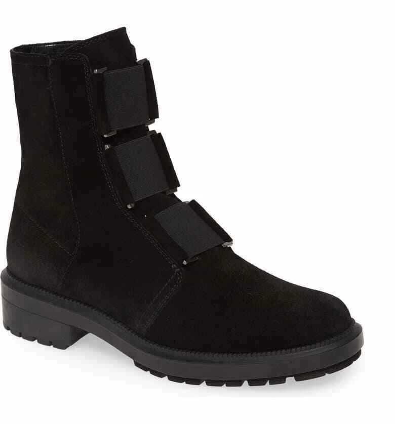Aquatalia Liv Elastic Detail Weatherproof Boot Black - US Size 5 1/2 M