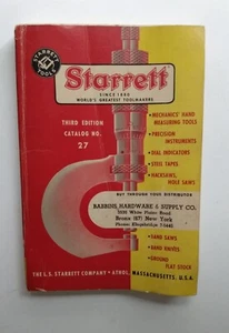STARRETT Katalog Nr. 27 1961 Handwerkzeuge Babbins Hardware Bronx NY Bandsägemesser - Bild 1 von 23