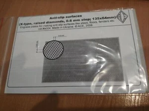 ACE a004 Anti-slip surfaces (X-type, 0.6 mm step, recessed lines; 135x64mm) - Picture 1 of 2