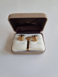 Emma Page cufflinks tie bar clasp deco vintage retro - Picture 1 of 6
