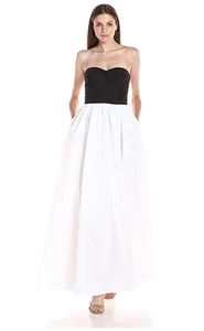 Vera Wang Colorblock Ruched Gown (size 12) - Picture 1 of 4