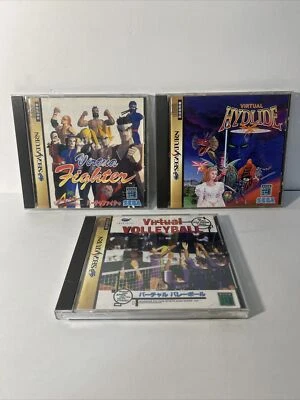 Importación Sega Saturn Virtua Fighter, Voleibol Virtual, Hydlide Japón Lote de 3 Foto 1 de 4