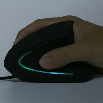 Vertical Mouse Colorful Ergonomic Rechargeable USB Receiver ABS Office Wired - Image 1 of 4
