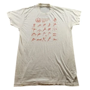 Vintage Montreal Olympics Shirt Herren Large weiß 1976 Games Irwin Canada 70s Tee - Bild 1 von 9