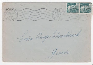 Frankreich, Bordeaux-Garf vom 26.12.1945 an das IRK Genf - Bild 1 von 2