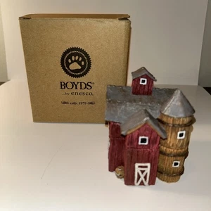 2009 Boyd's by Enesco große rote Scheune Schmuckschatulle mit Überraschungen innen 3,5" Höhe - Bild 1 von 18