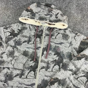 Ariat REAL Damen Sherpa gefütterter Full Zip Hoodie Western Horse Print Gr. XL - Bild 1 von 16