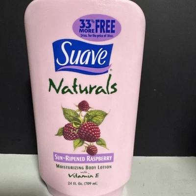 SUAVE NATURALS SUN-RIPPED RASPBERRY 24fl Oz. 🍓🍓 vintage!!! - Image 1 of 4
