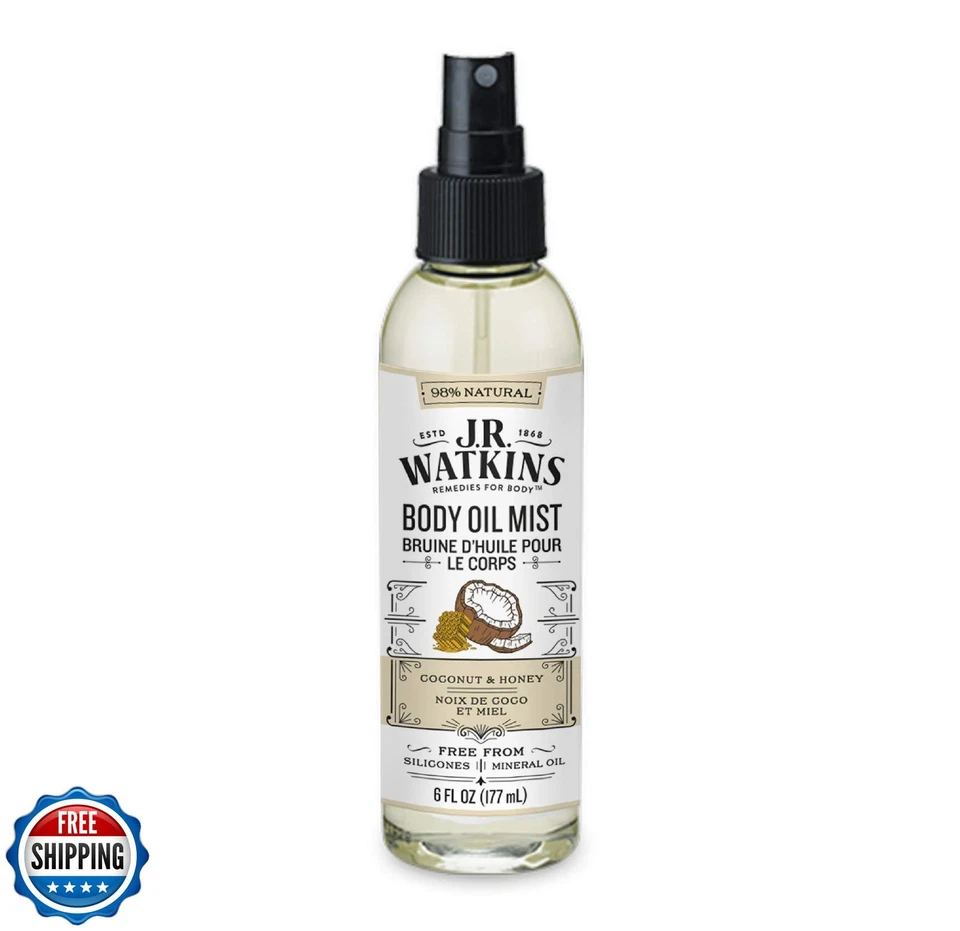 Vaporizador de aceite corporal hidratante natural JR Watkins, leche de coco y miel Foto 1 de 4