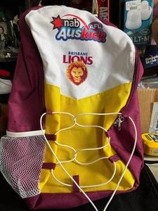 BAG: BRISBANE LIONS AFL FOOTBALL BACKPACK AUSKICK AS NEW - Bild 1 von 6