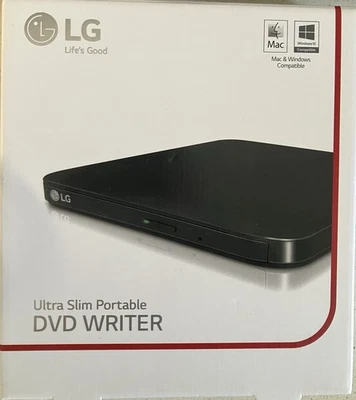 Grabadora de DVD portátil LG ultra delgada compatible con Mac y Windows Foto 1 de 2