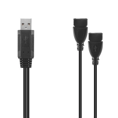 USB 2,0 A Stecker Auf 2 Doppel USB Buchse Y Splitter Hub Netzkabel Adapterk8708 - Bild 1 von 2