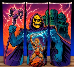 He-Man Castillo Grayskull Años 80 con Taza Esqueleto Taza Vaso 20oz - Imagen 1 de 3