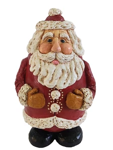 Vintage Vicki Thomas Red White Whimsical Ceramic Santa Clause UNESCO 1998 Retro - Picture 1 of 9