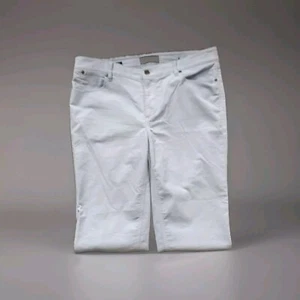 Pantaloni spazzolati Talbots The FAB 5 gamba dritta blu pallido impeccabili cinque tasche taglia 8 - Foto 1 di 12